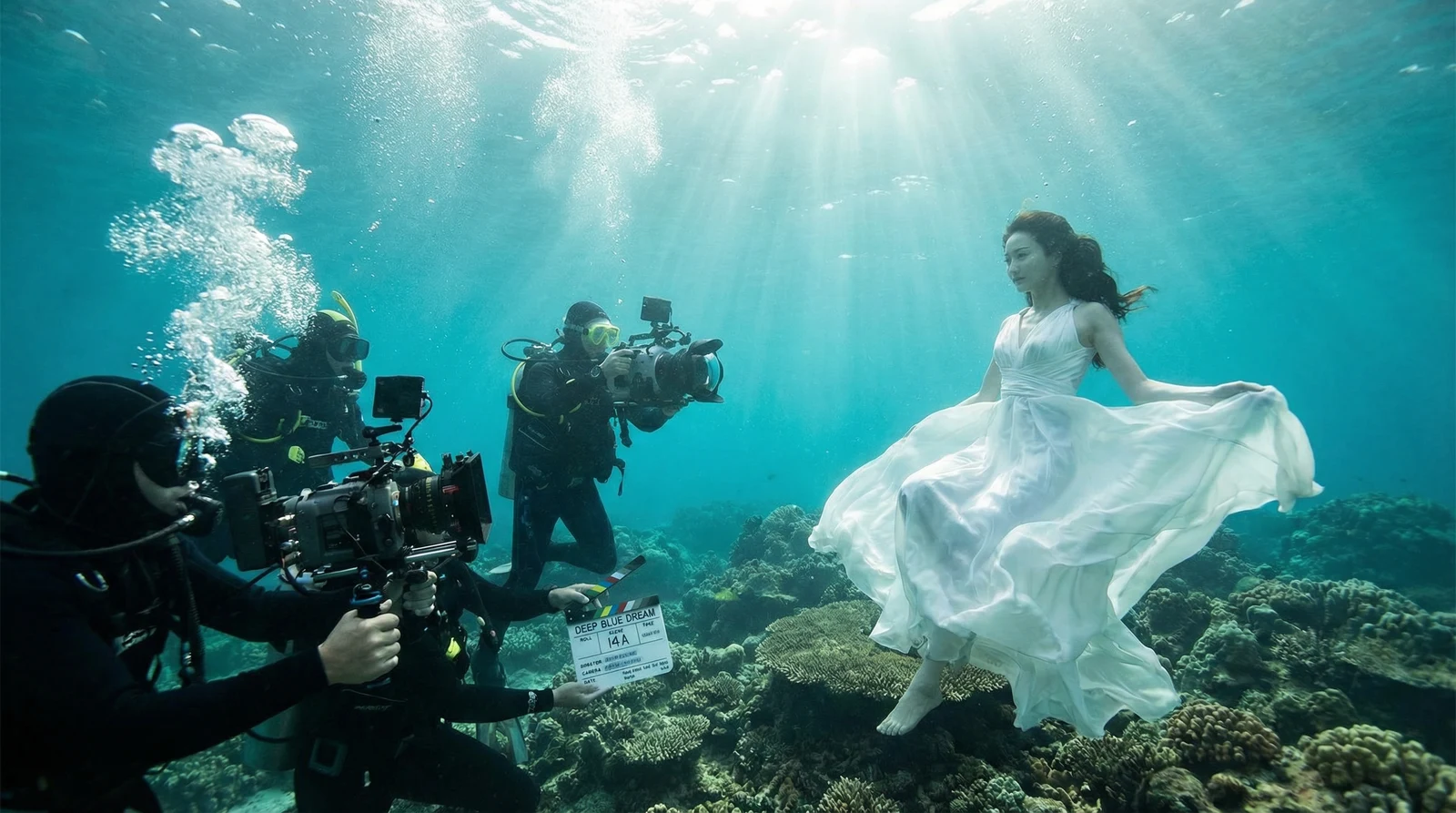 小马拉大车萝莉岛栏目水下拍摄现场花絮