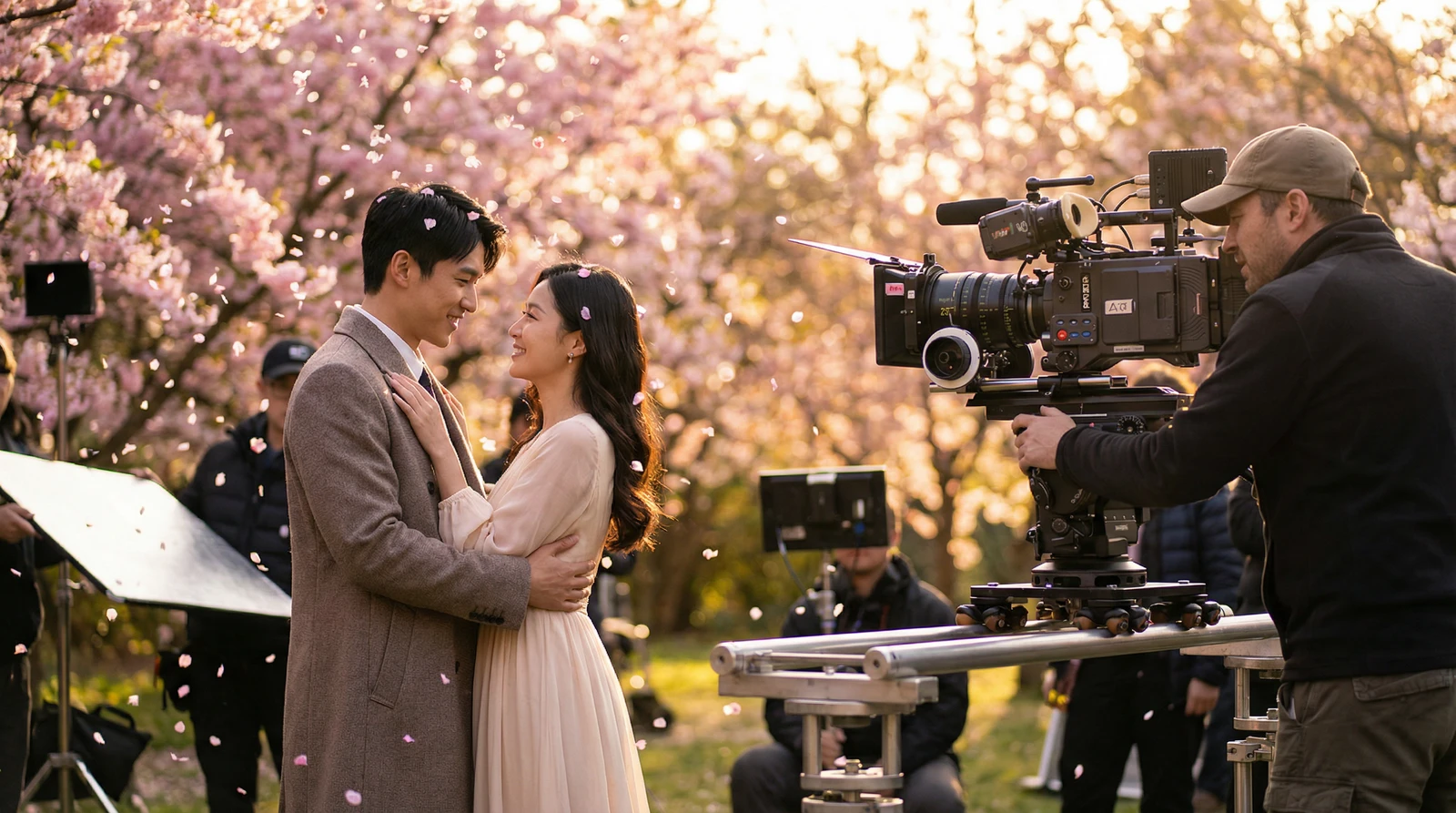 小马拉大车萝莉岛栏目樱花园浪漫场景拍摄花絮